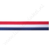 Webband Flagge 16mm - Rot Weiß Blau (doppelseitig)