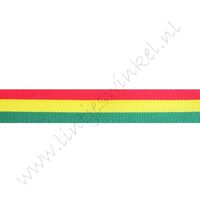 Webband Flagge 16mm - Rot Gelb Grün (doppelseitig)