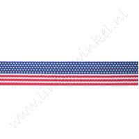 Webband Flagge 16mm - Amerika (doppelseitig)