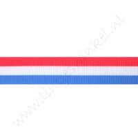 Ripsband Flagge 16mm - Rot Weiß Blau (Hell)