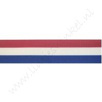 Ripsband Flagge 25mm - Rot Weiß Blau (Dunkel)
