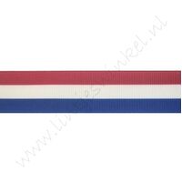 Ripsband Flagge 25mm - Rot Weiß Blau (Dunkel)