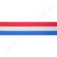 Ripsband Flagge 25mm - Rot Weiß Blau (Hell)