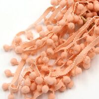 Bommelband 10mm (Maß Pompom) - Pfirsich