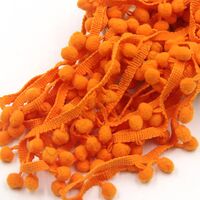 Bommelband 10mm (Maß Pompom) - Orange