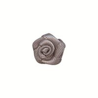 Satin Rosette 10mm - Silber Grau (012) 5 St.