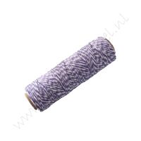 Bakers Twine (Baumwollkordel) 1mm - Lila Weiß