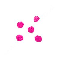 Satin Rosette 15mm - Fuchsia 5 St.