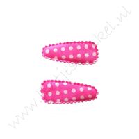 Haarspangenhüllen 3,5 cm - Polka Pink (2 St.)