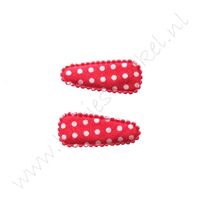 Haarspangenhüllen 3,5 cm - Polka Rot (2 St.)