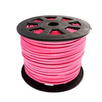 Wildleder Band 3mm - Hot Pink (Imitat)