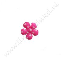 Blume 20mm - Stoff Polka Pink