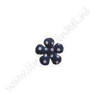 Blume 20mm - Stoff Polka Marine