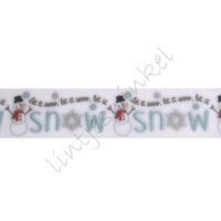 Ripsband Weihnachten 25mm - Schneemann Snow