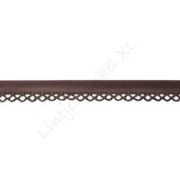 Schrägband Häkelborte 12mm - Braun