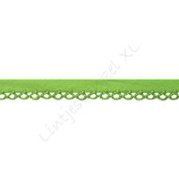 Schrägband Häkelborte 12mm - Apfel Grün