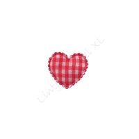 Herz 20mm - Karo Rot Weiß Zacken