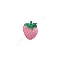Erdbeere 20mm - Satin Punkt Rosa (50 St.)