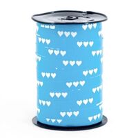 Ringelband 10mm - Herzen Hell Blau