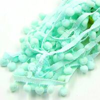 Bommelband 10mm (Maß Pompom) - Hell Tiffany