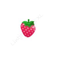 Erdbeere 20mm - Satin Punkt Pink (50 St.)