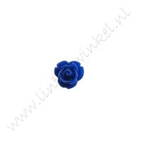 Flatback 7x7mm - Rosette Dunkel Blau (10 St.)