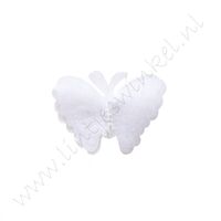 Schmetterling 30mm - Organza Weiß