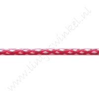 Wachskordel 3mm - Rot Weiß