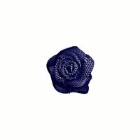 Satin Rosette 15mm - Marine (370) 5 St.