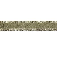 Franzenband Glanzrand 16mm - Organza Silber Gold