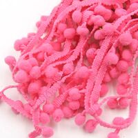 Rolle Bommelband (Bündel 4,5 Meter) - 10mm (Maß Pompom) Pink