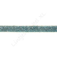 Glitzer Samtband 10mm - Hell Blau