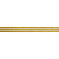 Band Streifen 5mm - Taffeta Satin Gelb Weiß