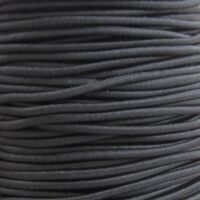 Gummiband Rund 2mm - Gummikordel Schwarz