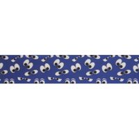 Ripsband Herbst Halloween 22mm - Geister Augen Lila