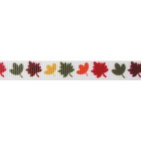 Ripsband Herbst Halloween 10mm - Blätter