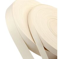 Baumwoll Band 10mm Uni (100% Baumwolle) - Creme