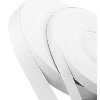 Baumwoll Band 10mm Uni (100% Baumwolle) - Weiß