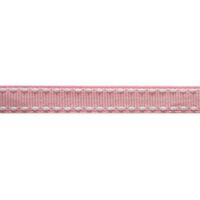 Ripsband Sattelstich 10mm - Hell Rosa Weiß