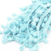Bommelband 10mm (Maß Pompom) - Hell Blau