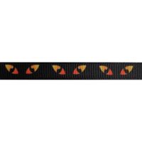 Ripsband Aufdruck 10mm -  Katzenaugen Schwarz
