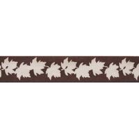 Baumwoll Band 16mm - Herbstblatt Braun