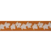 Baumwoll Band 16mm - Herbstblatt Dunkel Gelb Orange