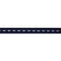Ripsband Sattelstich 6mm - Nachtblau Weiß