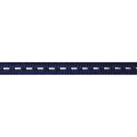 Ripsband Sattelstich 6mm - Marine Weiß