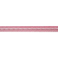 Ripsband Sattelstich 6mm - Rosa Weiß