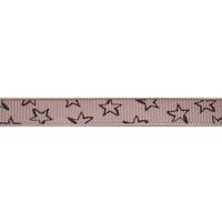Ripsband Sterne Offen 10mm - Vanille Braun