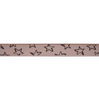 Ripsband Sterne Offen 10mm - Vanille Braun