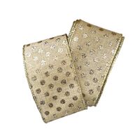 Band mit Drahtkante 63mm - Webband Polka Punkte Gold Silber Glitzer (Rolle 3 Meter)