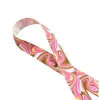 Ripsband Aufdruck 16mm - Marmor Farbe Rosa